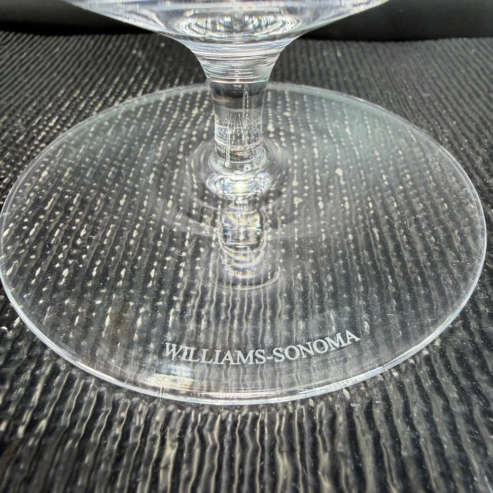 Williams‎ Sonoma Brandy Snifter Clear Glass Cognac Stemware Cup 5 Inch Tall